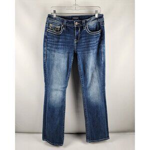 Vigoss Jeans Womens 10 Blue Heritage Fit Slim Bootcut Denim (30x31)